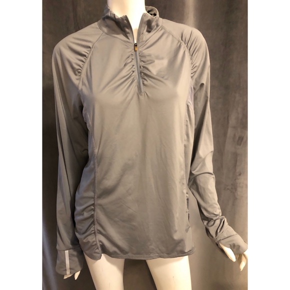 Athleta Jackets & Blazers - Athleta Half Zip Long Sleeve Gray Pullover